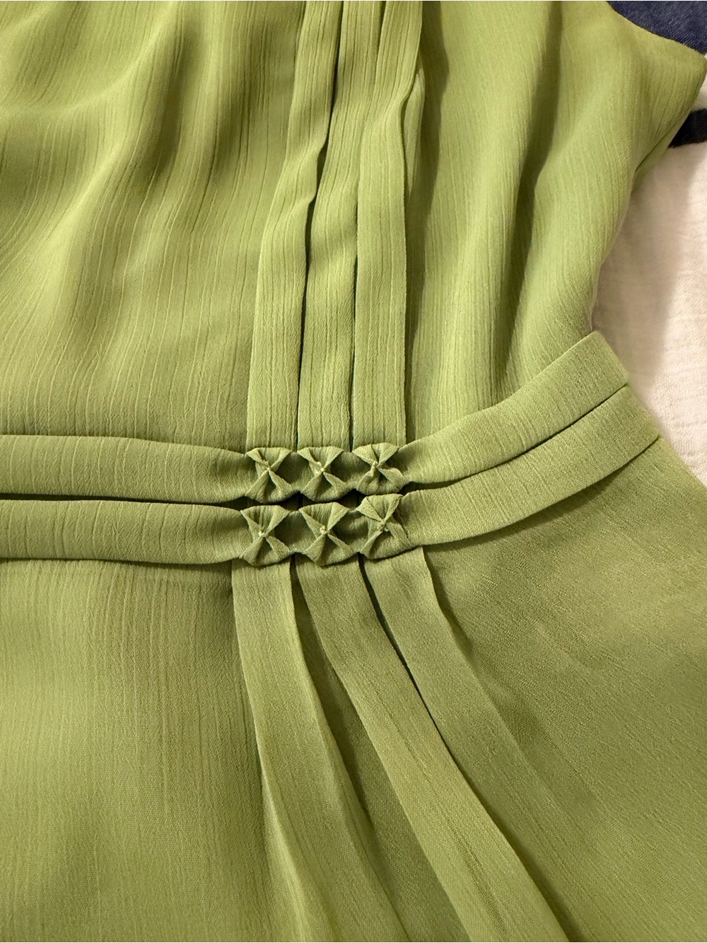 SOLD / Studio M Sleeveless Pleated Waist-Detail Peplum Blouse, EUC. Small - Picture 6 of 8